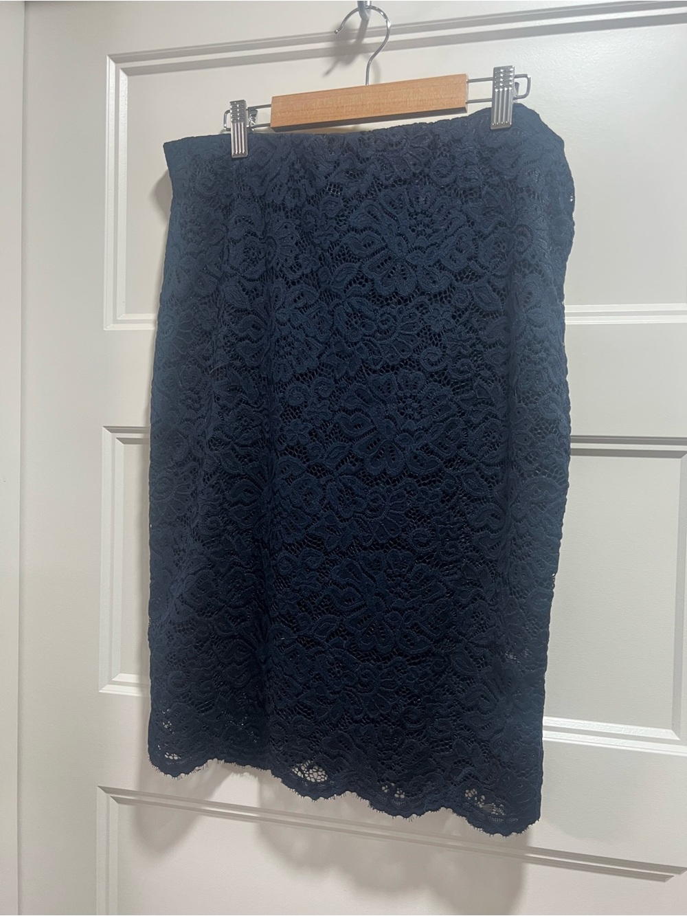 Navy Lace Midi Pencil Skirt and top set